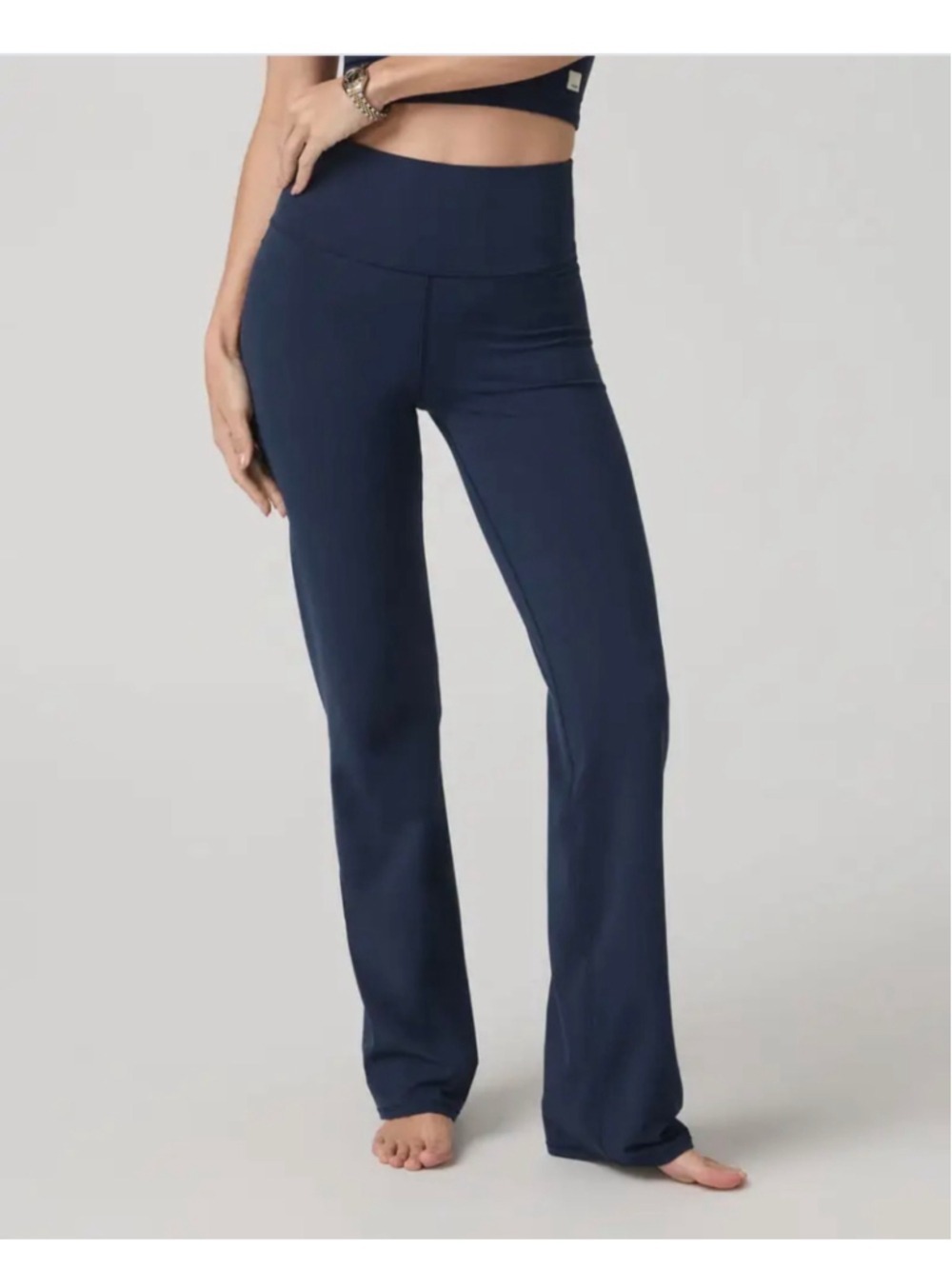 NWOT Women's Vuori AllTheFeels Straight Leg Pants Size L Blue Coast
